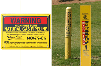 Examples of pipeline markers